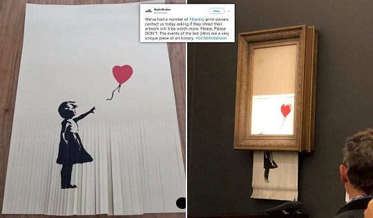 Banksy e l’arte dell’autodistruzione