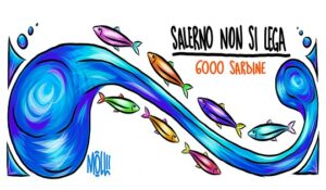 Si sta stretti: le sardine arrivano a Salerno