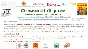 Unisa: si dibatte di Orizzonti di pace